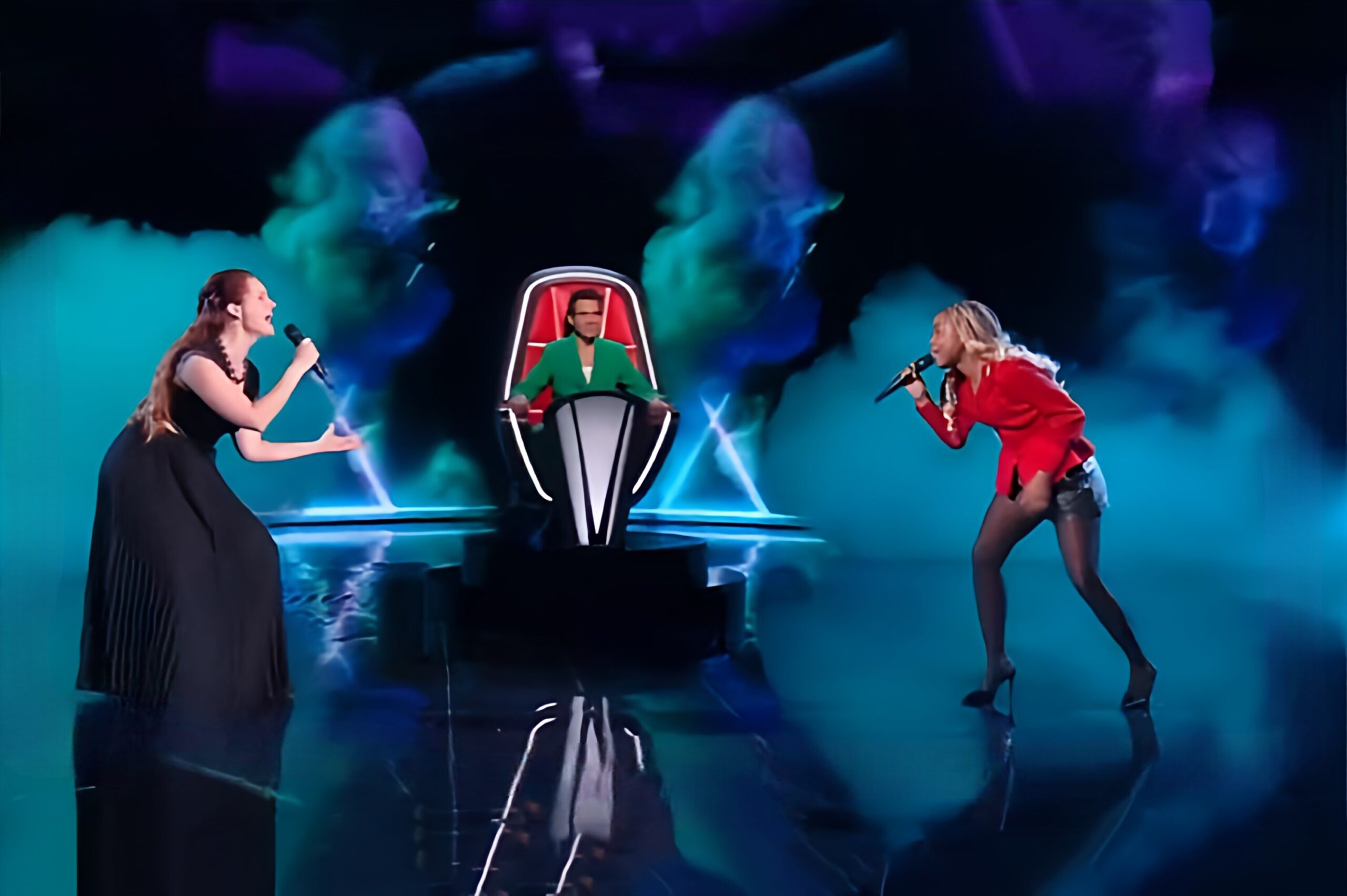 The Voice : Marie-Flamme et Oléma ont proposé une battle de haut niveau sur  « L&rsquo;enfer » de Stromae.