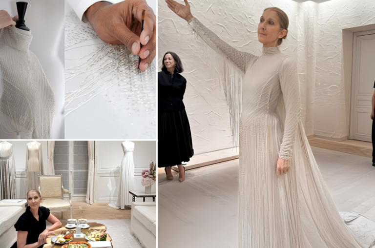 La journée de Céline Dion chez Dior pour l'essayage de sa magnifique robe qui a demandé plus de mille heures de travail. - robe cd