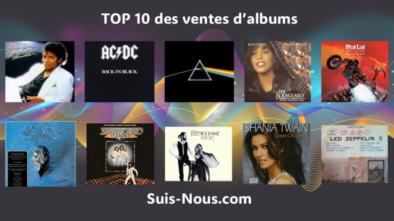 Les meilleurs albums de musique vendus dans les années 70 - 80 et 90