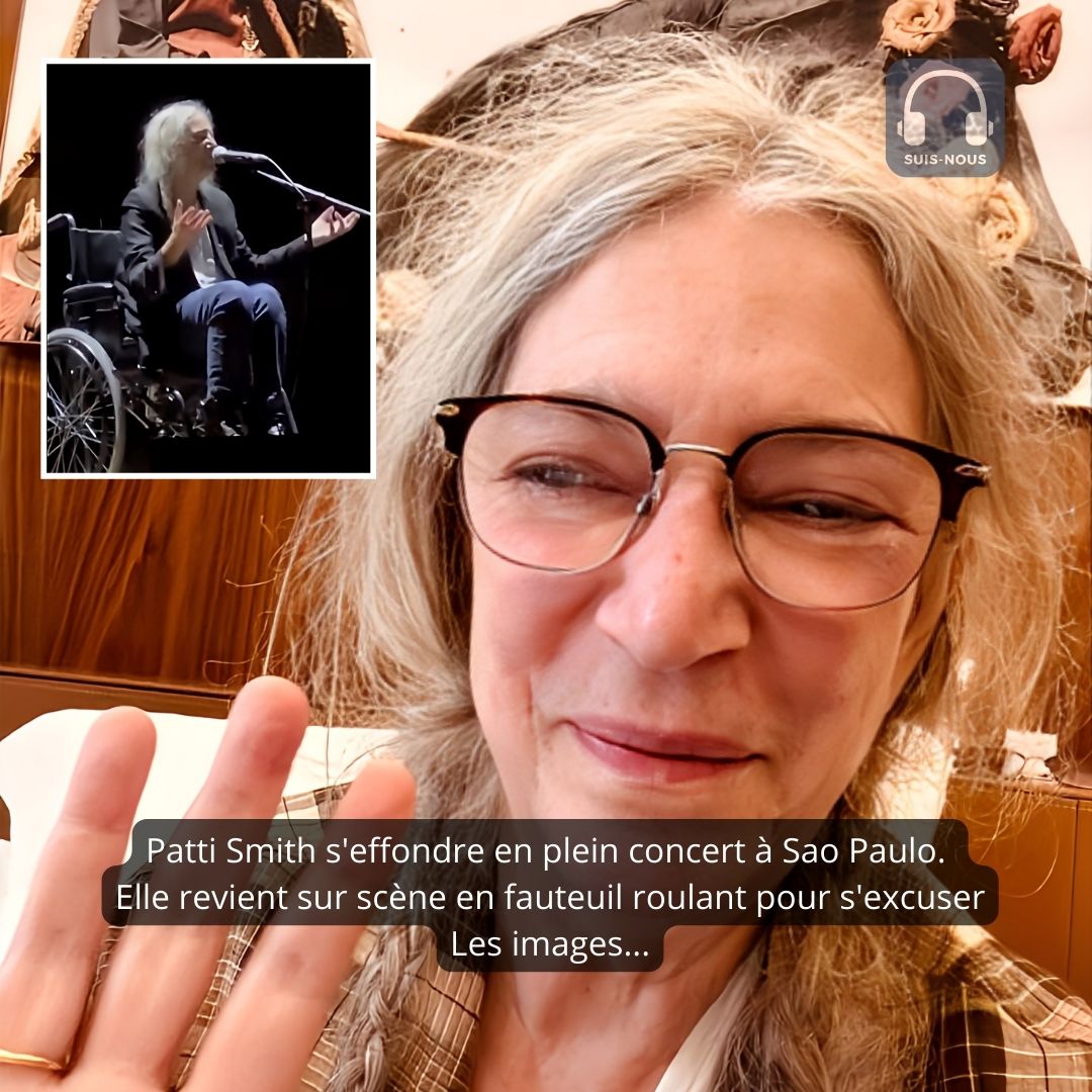 Patti Smith s&rsquo;effondre en plein concert à Sao Paulo. Elle revient sur scène en fauteuil roulant pour s&rsquo;excuser…