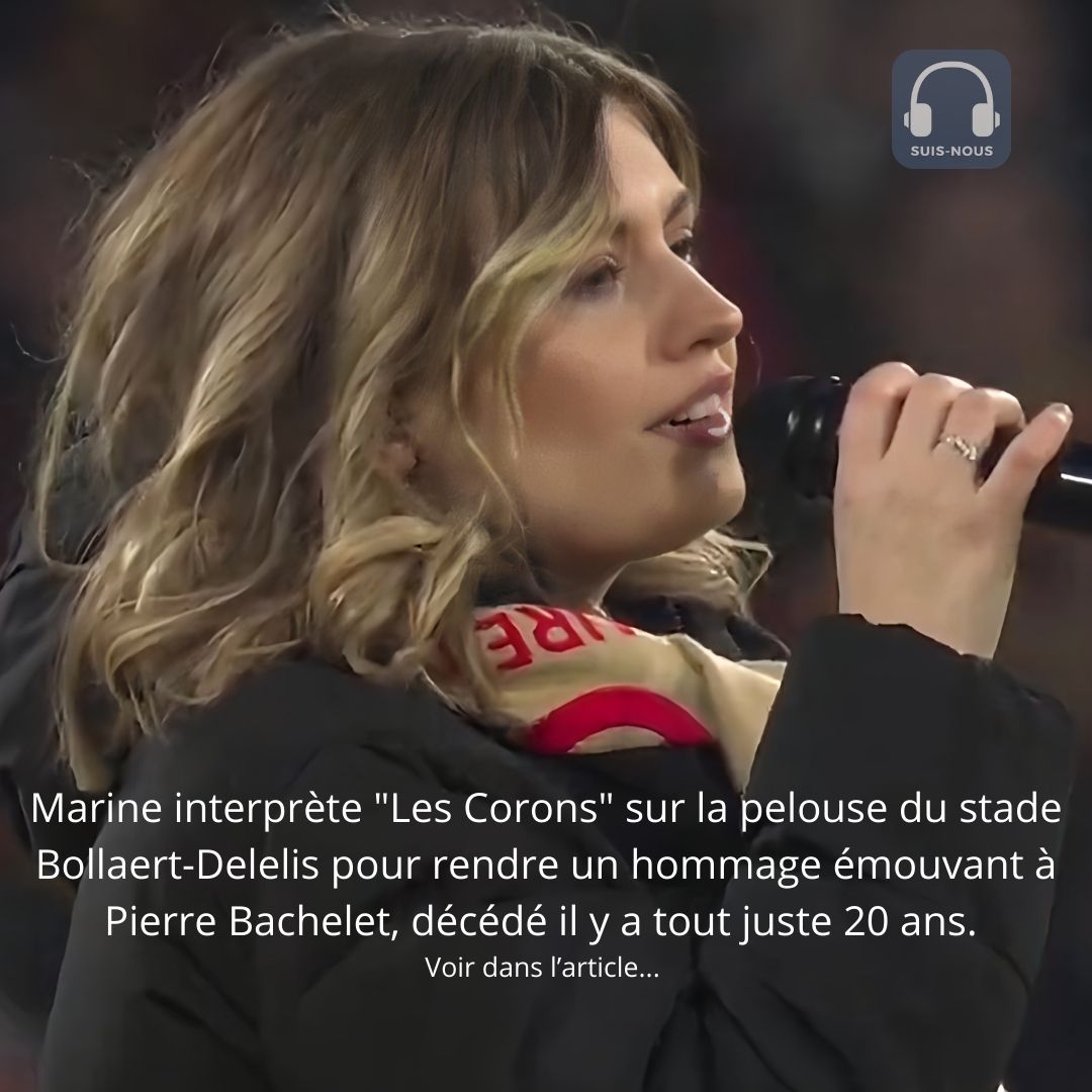 Marine, gagnante de « Star Academy » interprète « Les Corons » au stade Bollaert-Delelis pour rendre un hommage émouvant à Pierre Bachelet…