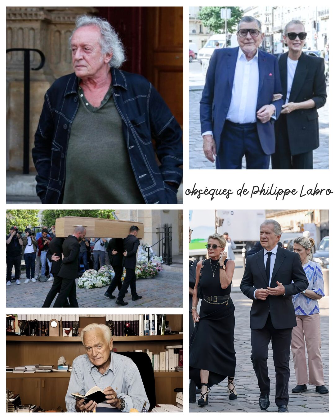 Obsèques de Philippe Labro : De très nombreuses célébrités présentes dont Didier Barbelivien, qui, décontracté, fait un beau « pied de nez » aux rumeurs.